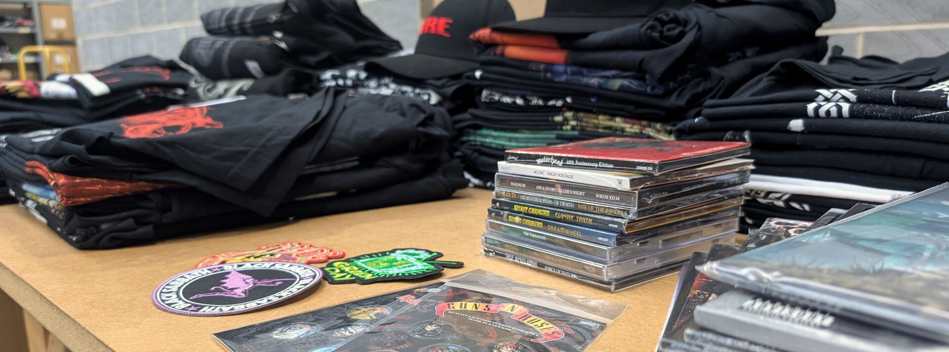 Fresh new products laid out on our delivery table