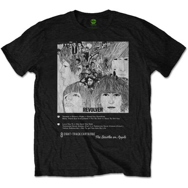 The Beatles 'Revolver 8 Track' (Black) T-Shirt | Eyesore Merch