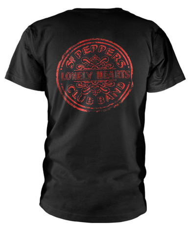 The Beatles 'Sgt Pepper Faded' (Black) T-Shirt | Eyesore Merch