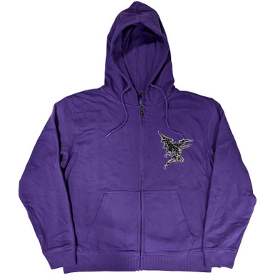 Black Sabbath Henry Pocket Logo Purple Zip Up Hoodie Eyesore Merch