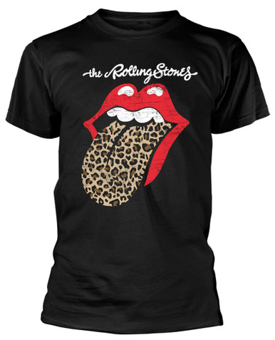 Vintage Rolling Stones leopard & pink top  🩷