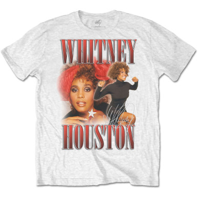 Official Whitney Houston 90s Tribute T-Shirt - Rock Off White Graphic Tee For Men & Women, Unisex Cotton Tee - View #9