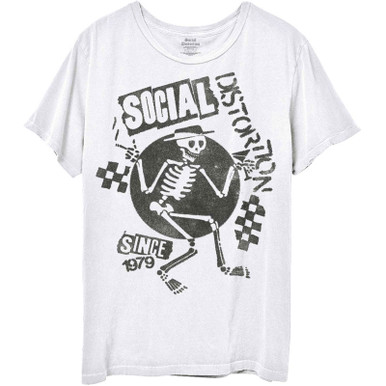 Social Distortion 'Speakeasy Checkerboard' (White) T-Shirt