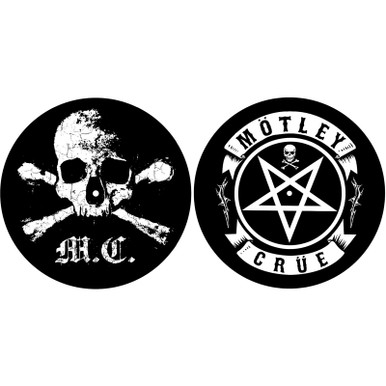 Global MOTLEY CRUE Skull Pattern Band T-shirt Band Tee Men's S size cotton black type Vintage Second Hand