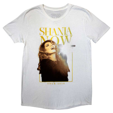 Shania Twain 'Tour 2018 Mic Photo' (White) T-Shirt | Eyesore Merch