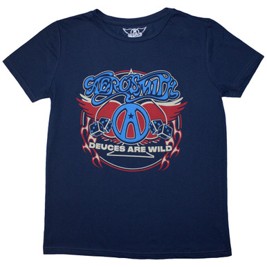 Aerosmith 'Rainbow Spade' (Blue) Womens Fitted T-Shirt | Eyesore Merch