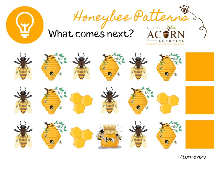 Free Honeybee Pattern Recognition Card (5x7 printable)