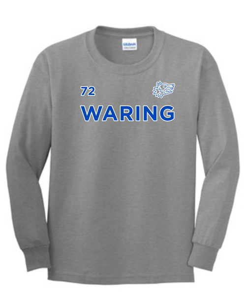 Waring Wolf Pack Performance long sleeve Youth Tee
