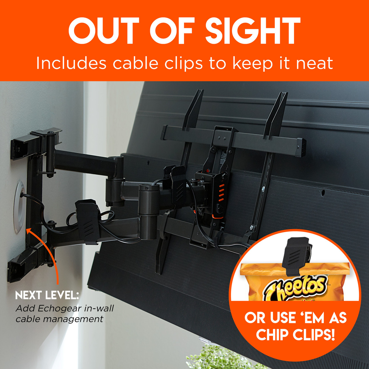 Full Motion TV Wall Mount for 43"-82" Flat Screen TVs - Thumbnail 2