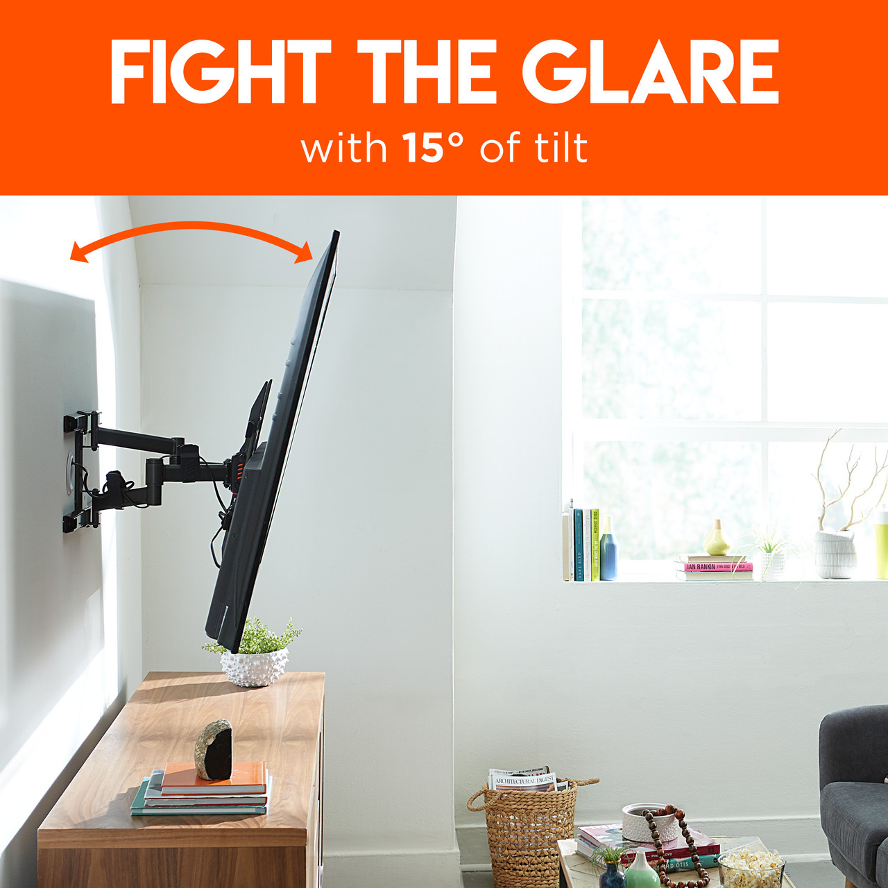 Full Motion TV Wall Mount for 43"-82" Flat Screen TVs - Thumbnail 5