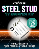 Easy to use steel stud TV mounting kit