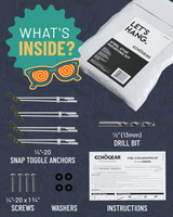 Includes everything you need to mount a TV on steel studs