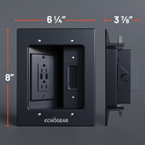 In-Wall Power and Cable Management - EGAV-CMIWP2U Black