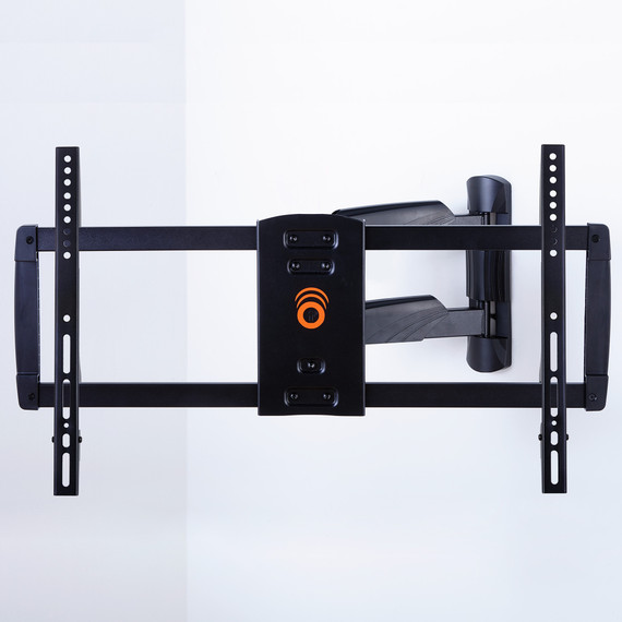 Full motion, single-stud mount perfect for corners