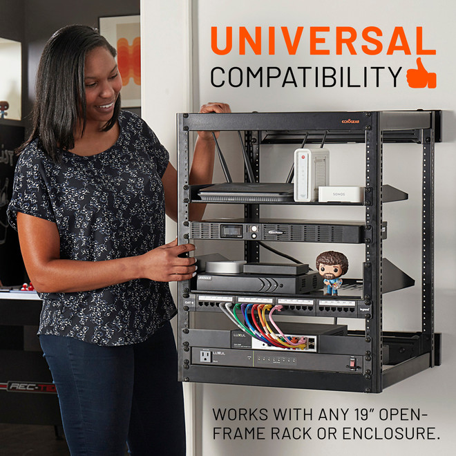 Uniliever Rack ECHOGEAR 1U Rack Shelf - Universal Design Works With Any Rack - Holds ...