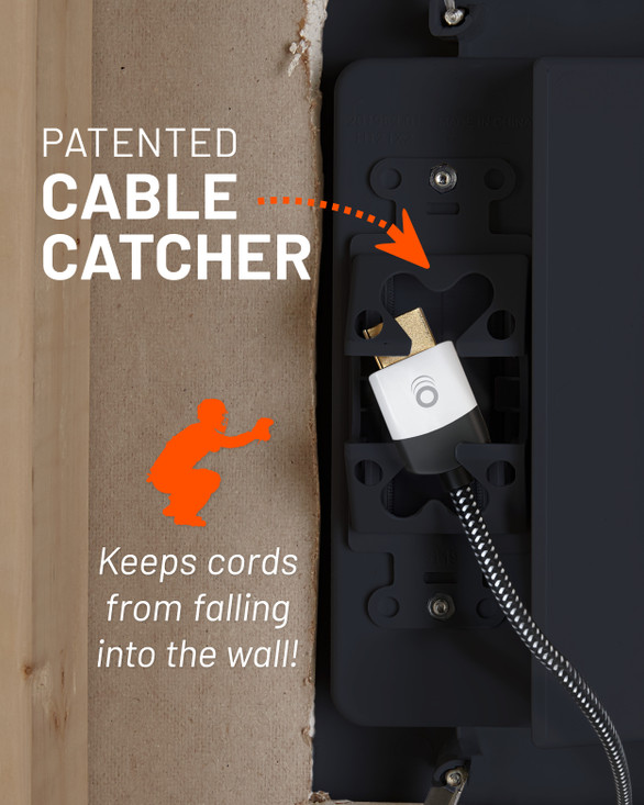 Cable Catching In-Wall Cable Management Kit-Hide TV Power Cables & Low Voltatge Wires ...
