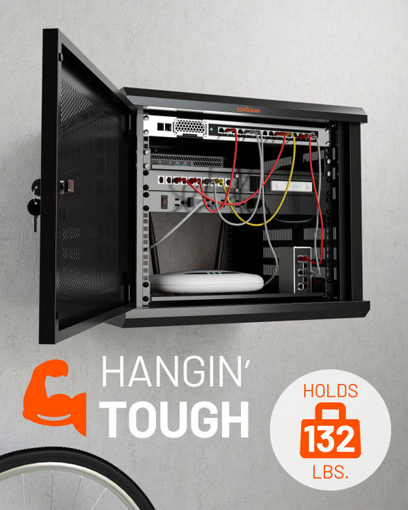 9U Open Enclosed Rack With 2 Rack Shelves