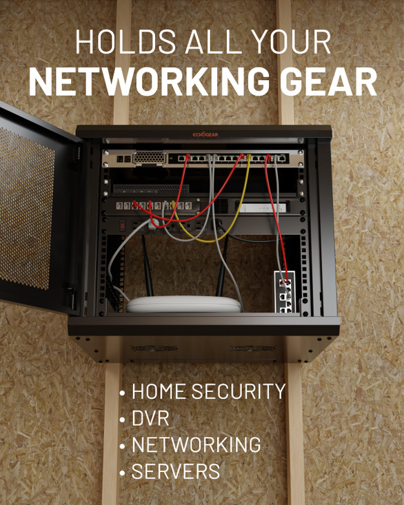 9U Open Enclosed Rack With 2 Rack Shelves