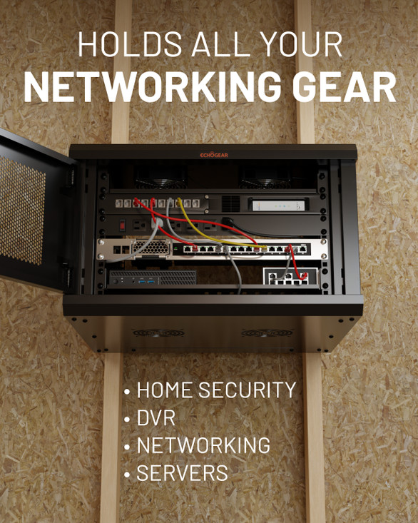 6U Open Enclosed Rack With 2 Rack Shelves