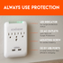 450j of surge protection to keep your electronics safe 
