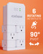 White On-Wall Surge Protector With 6 Pivoting Outlets - ECHO-ASW61