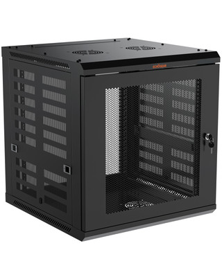 12U Open Enclosed Rack With 2 Rack Shelves