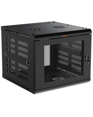 9U Open Enclosed Rack With 2 Rack Shelves