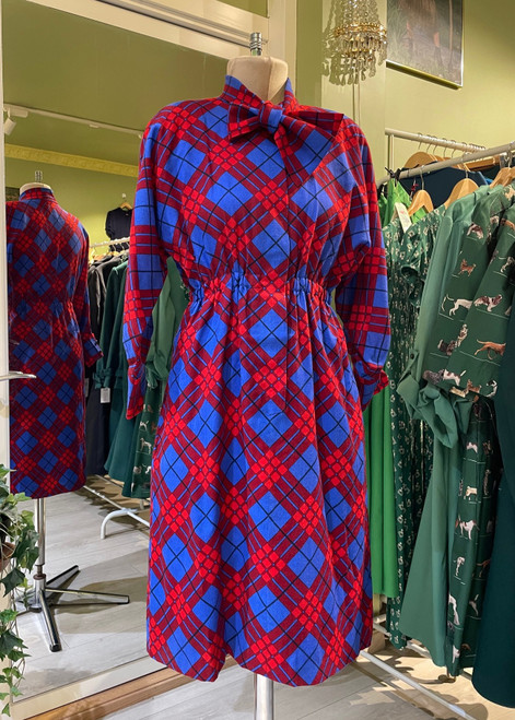 2617 Rutemønstret 80-talls kjole