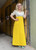 0247 Gul lang kjole
