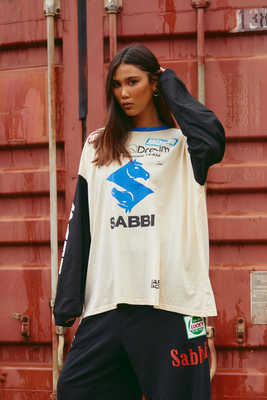 Sabbi - The Long Sleeve - Dont Quit Your Day Dream Tee - White Black