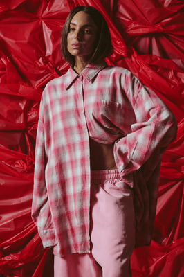 Sabbi - The Be a Kind Human Oversized Shirt - Pink
