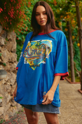Sabbi - The Very Oversized Love Notes Tee - Amalfi - Blue Sabbi - The Very Oversized Love Notes Tee - Amalfi - Blue