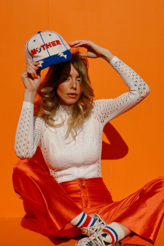 Happy Little Mother - Lightning Bolt Cap - Blue