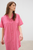 LMND - Chiara Short Sleeve Shirt Dress Stripe - Hyper Pink/Candy
