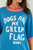 Sabbi - The Very Oversized Green Flag Tee - Blue