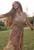 Spell - Damask Button Through Gown - Chai Yellow