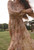 Spell - Damask Button Through Gown - Chai Yellow