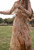Spell - Damask Button Through Gown - Chai Yellow