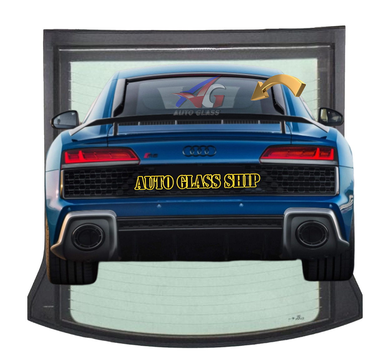 FB28686GTY 2017-2023 AUDI R8 2 DOOR COUPE Back Window Heated Solar