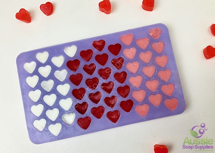 Confetti Hearts Melt and Pour Soap DIY