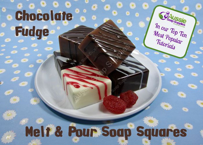 Chocolate Fudge Squares Melt and Pour Soap Chocolate Fudge Squares Melt and Pour Soap