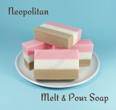 Neopolitan Ice Cream Melt & Pour Soap Loaf Neopolitan Ice Cream Melt & Pour Soap Loaf