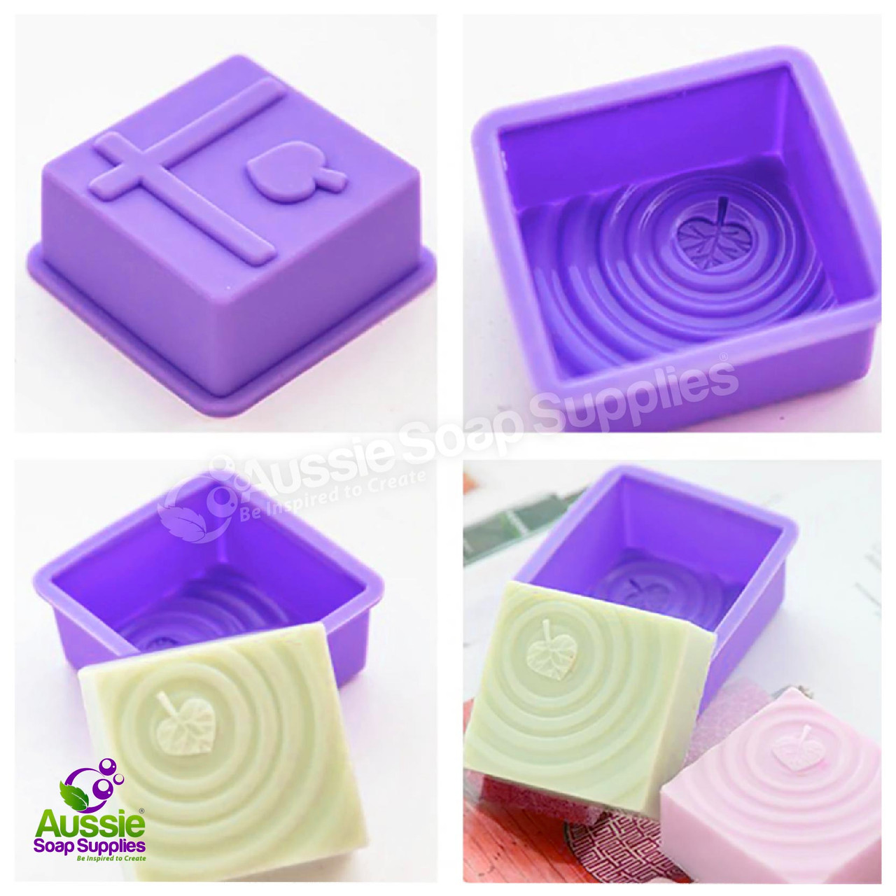 Flexible Soap Mould - Water Ripple with Leaf