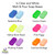Neon Colour Blocks - Set of 6