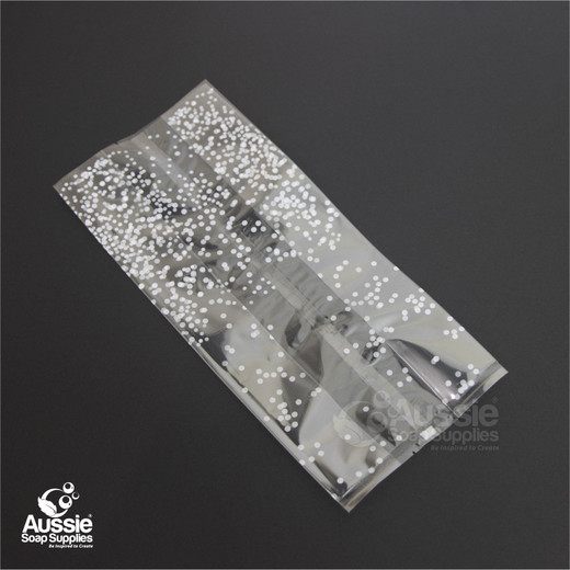 Cello Bags - White Sprinkles, Large