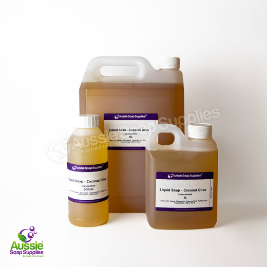 Liquid Soap, Coconut Olive, body wash, hand soap, bulk soap supplies, bulk soap making supplies australia