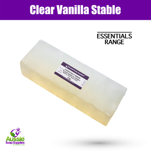 Essentials Range - CLEAR VANILLA STABLE - Melt & Pour Soap Base