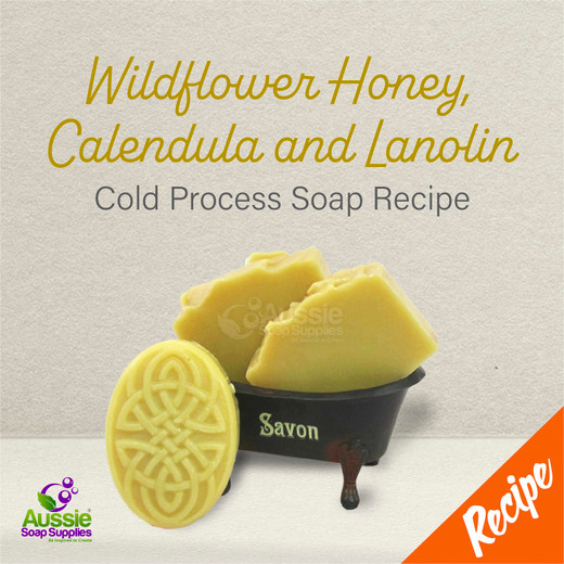 Wildflower Honey, Calendula and Lanolin Cold Process Soap