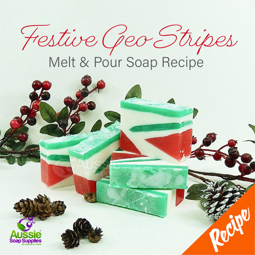 Festive Geo Stripes Melt & Pour Soap Recipe