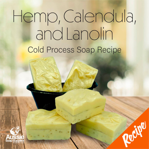 Hemp, Calendula, and Lanolin Cold Process Soap Recipe